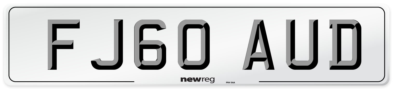 FJ60 AUD Number Plate from New Reg